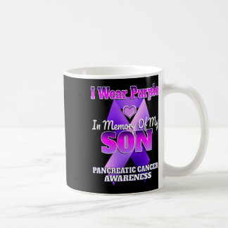 Ik Draag Paars in herinnering aan mijn zoon pancre Koffiemok