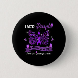 Ik Draag Paars in herinnering aan mijn zoon pancre Ronde Button 5,7 Cm