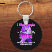 Ik Draag Paars in herinnering aan mijn zoon pancre Sleutelhanger (Voorkant)