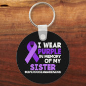 Ik Draag Paars in herinnering aan mijn zuster over Sleutelhanger (Voorkant)