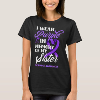 Ik Draag Paars in herinnering aan mijn zuster over T-shirt