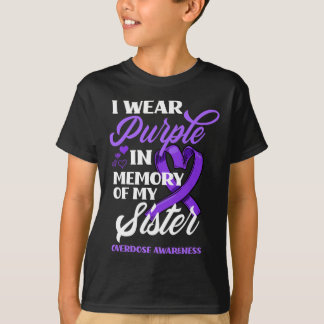 Ik Draag Paars in herinnering aan mijn zuster over T-shirt