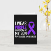 Ik Draag Paars in herinnering voor mijn zoon Overd Kaart (Gele Bloem)