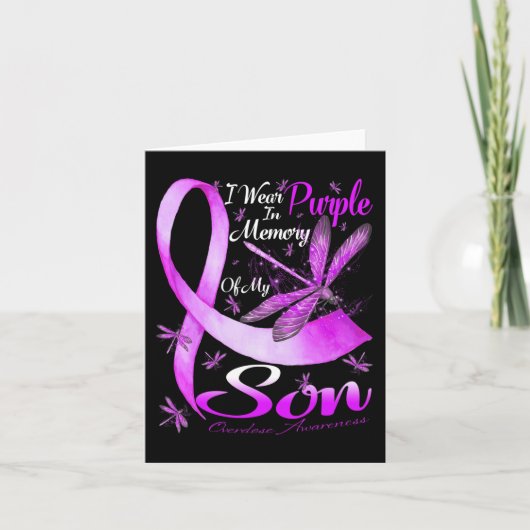 Ik Draag Paars in herinnering voor mijn zoon Overd Kaart (Voorkant)