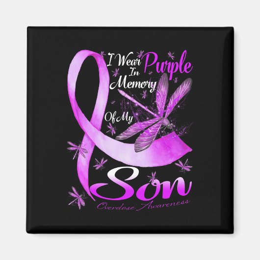 Ik Draag Paars in herinnering voor mijn zoon Overd Magneet (Voorkant)