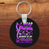 Ik Draag Paars ter nagedachtenis aan mijn kleinzoo Sleutelhanger (Achterkant)