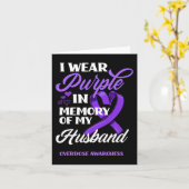 Ik Draag Paars Ter Nagedachtenis Aan Mijn Man Over Kaart (Gele Bloem)