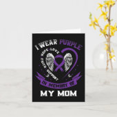 Ik Draag Paars ter nagedachtenis aan mijn moeder E Kaart (Gele Bloem)