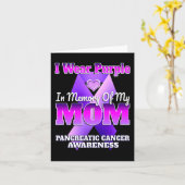 Ik draag paars ter nagedachtenis aan mijn moeder,  kaart (Gele Bloem)