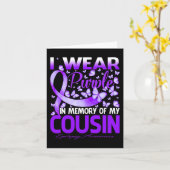 Ik draag paars ter nagedachtenis aan mijn neef epi kaart (Gele Bloem)