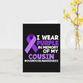 Ik draag paars ter nagedachtenis aan mijn neef Ove Kaart (Gele Bloem)