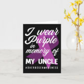 Ik draag paars ter nagedachtenis aan mijn oom Over Kaart (Gele Bloem)