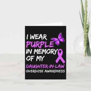 Ik draag paars ter nagedachtenis aan mijn schoondo kaart