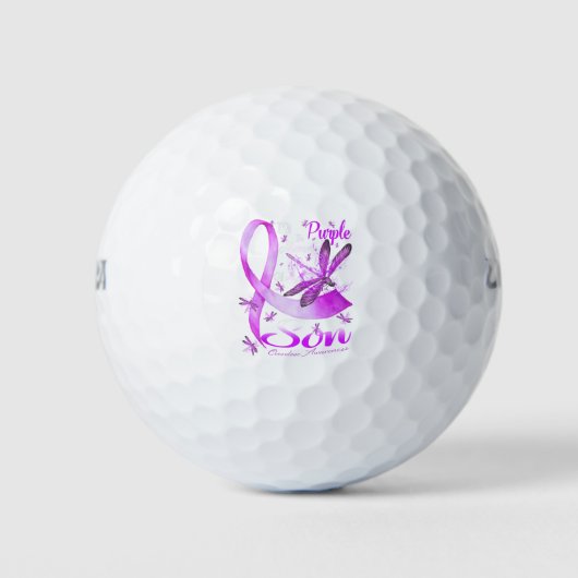 Ik Draag Paars Ter Nagedachtenis Aan Mijn Zoon Lib Golfballen (Voorkant)