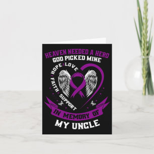 Ik draag paars ter nagedachtenis aan oom alvleeskl kaart