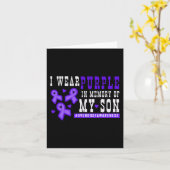 Ik Draag Paars ter nagedachtenis van mijn zoon - O Kaart (Gele Bloem)