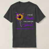 Ik Draag Paars voor Chiari Malformation Bewustheid T-shirt (Design voorkant)