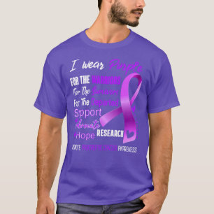Ik draag paars voor de Warriors Promotie Pancreask T-shirt