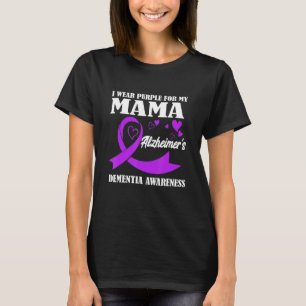 Ik Draag Paars Voor De Ziekte Van Alzheimer Van Mi T-shirt