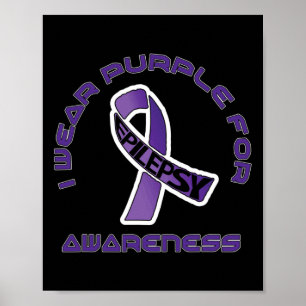 Ik draag paars voor epilepsiebewustzijn november 1 poster