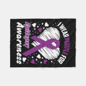 Ik Draag Paars voor Epilepsy Bewustheid Fleece Deken (Voorkant (Horizontaal))