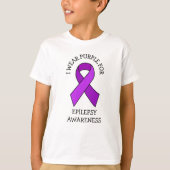 Ik Draag Paars voor Epilepsy Bewustheid T-shirt (Voorkant)