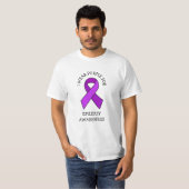 Ik Draag Paars voor Epilepsy Bewustheid T-shirt (Voorkant volledig)