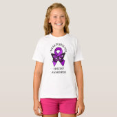 Ik Draag Paars voor Epilepsy Bewustheid T-shirt (Voorkant volledig)