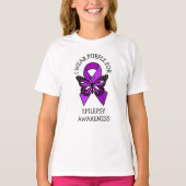Ik Draag Paars voor Epilepsy Bewustheid T-shirt (Voorkant)