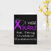 Ik Draag Paars voor geneesmiddelenoverdosering Kaart (Gele Bloem)