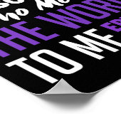 Ik Draag Paars voor iemand die wereldepilepsie bed Poster (Hoek)