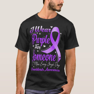 Ik draag paars voor iemand SARCOIDOSE Bewustzijn T-shirt
