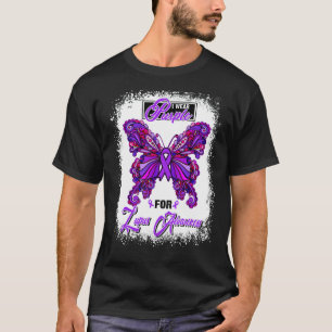 Ik Draag Paars voor Lupus Awareness Butterfly Ribb T-shirt