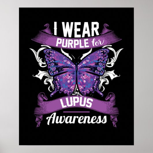 Ik draag Paars voor Lupus Awareness Poster (Voorkant)