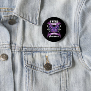 Ik draag Paars voor Lupus Awareness Ronde Button 5,7 Cm