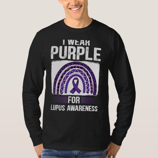 Ik Draag Paars voor Lupus Awareness Support Lupus  T-shirt (Voorkant)