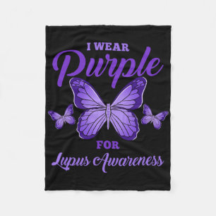 Ik draag paars voor Lupus-bewustzijn Fleece Deken