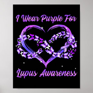 Ik draag paars voor lupus bewustzijn strijder vech poster
