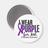 Ik Draag Paars voor me 10 epilepsie Magneet (Voorkant / Achterkant)