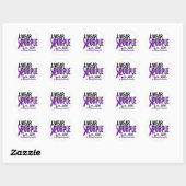 Ik Draag Paars voor me 10 epilepsie Ronde Sticker (Vel)