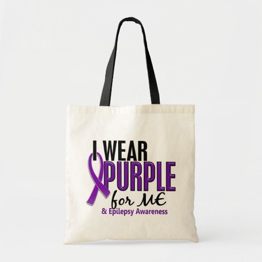Ik Draag Paars voor me 10 epilepsie Tote Bag (Voorkant)