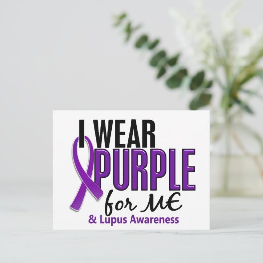 Ik Draag Paars voor me 10 lupus Briefkaart (Staand voorkant)