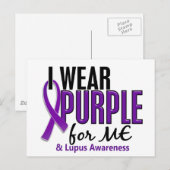 Ik Draag Paars voor me 10 lupus Briefkaart (Voorkant / Achterkant)