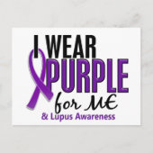 Ik Draag Paars voor me 10 lupus Briefkaart (Voorkant)