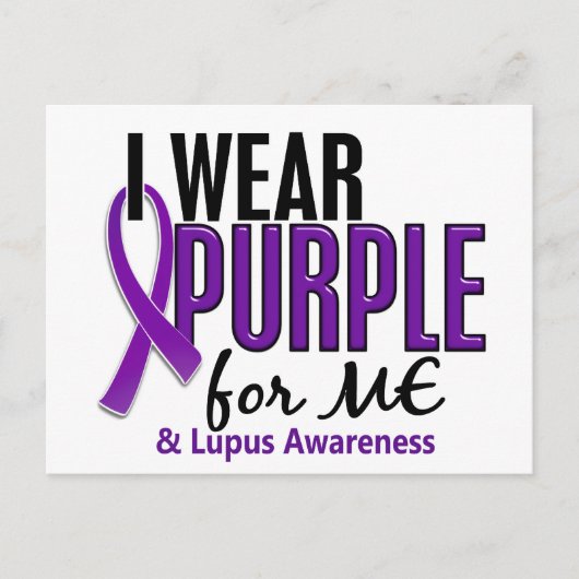 Ik Draag Paars voor me 10 lupus Briefkaart (Voorkant)