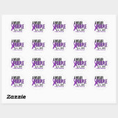 Ik Draag Paars voor me 10 lupus Ronde Sticker (Vel)