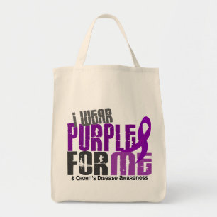 Ik Draag Paars voor ME 6 ziekte van Crohn Tote Bag