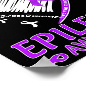 Ik Draag Paars voor me Epilepsy Bewustheid Paarse  Poster (Hoek)