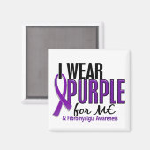 Ik Draag Paars voor mij 10 fibromyalgie Magneet (Voorkant / Achterkant)