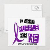 Ik Draag Paars voor mij 37 epilepsie Briefkaart (Voorkant / Achterkant)